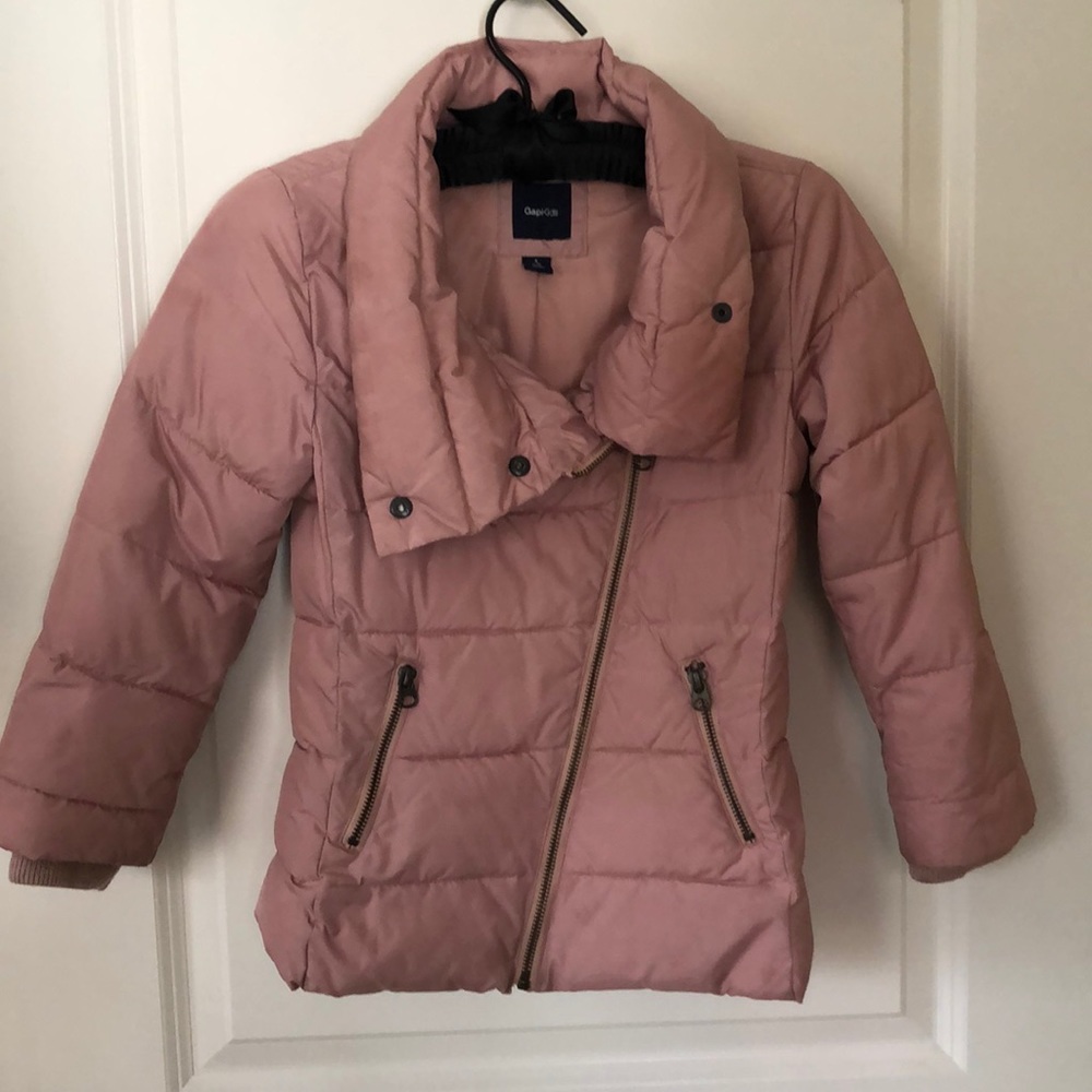 Pink puffer jacket